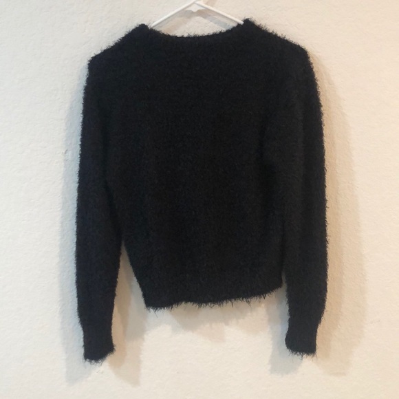 Black Fuzzy Sweater, size S - Picture 2 of 3